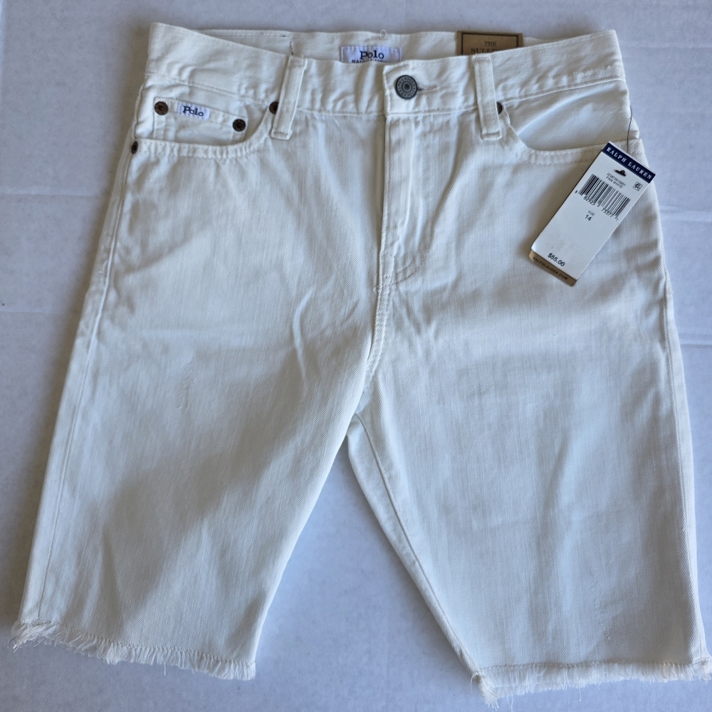 Ralph Lauren Polo The Sullivan Slim Shorts White Size 14